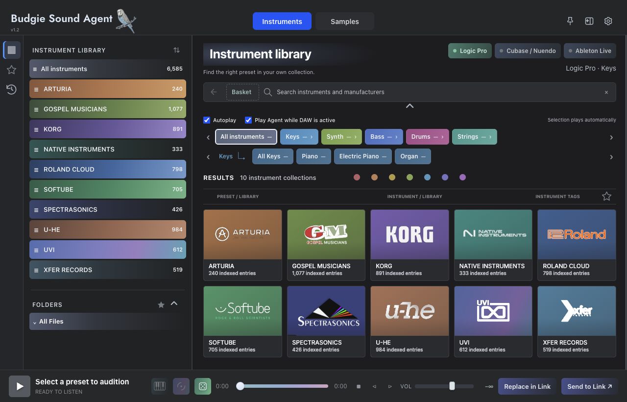 Real Sound Agent Instrument interface